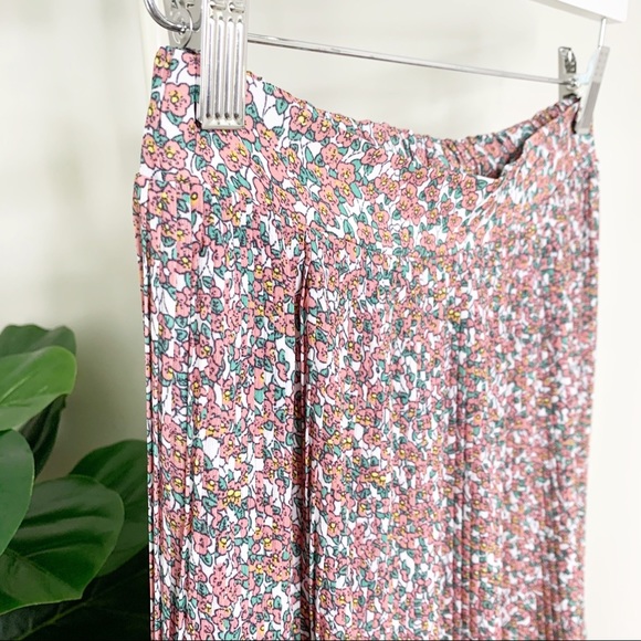 Anthropologie floral plated skirt - Picture 3 of 8